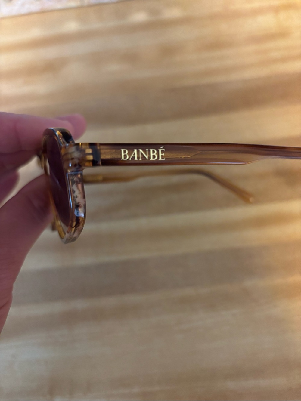 Women's Brown Aviator-Style Sunglasses - Translucent Brown Frame - Picture 2 of 3